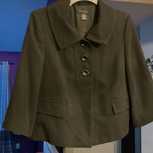 Madison Studio Black Button-Up Blazer